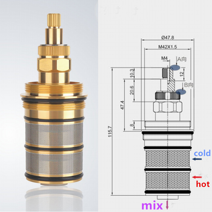 Cartucho termostático de latón - Shower Valve Cartridge reseña y precio