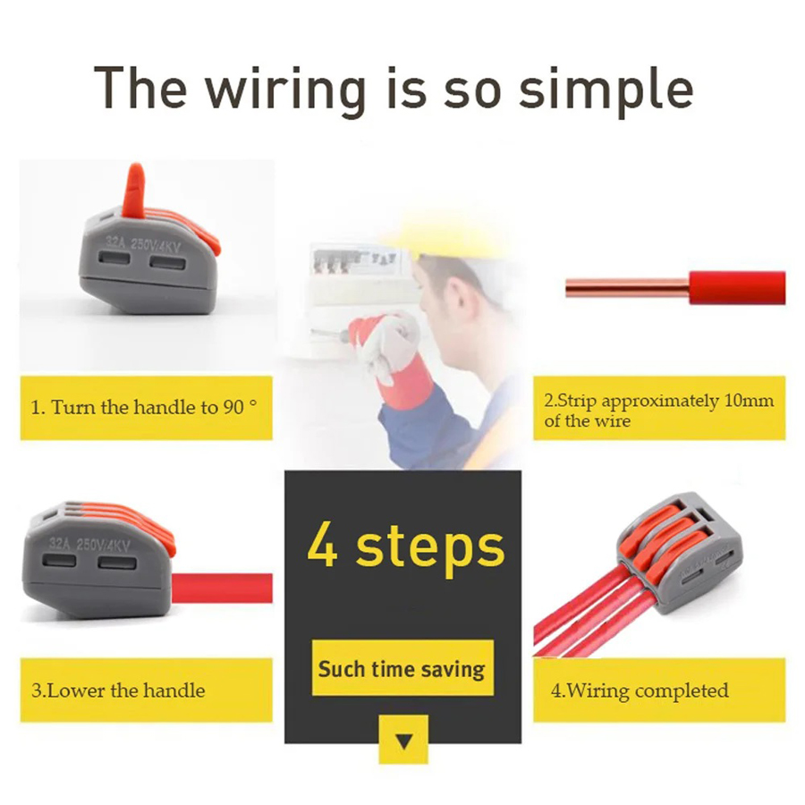 30/48 Uds conector de cableado - Push Fit Connector reseña y precio